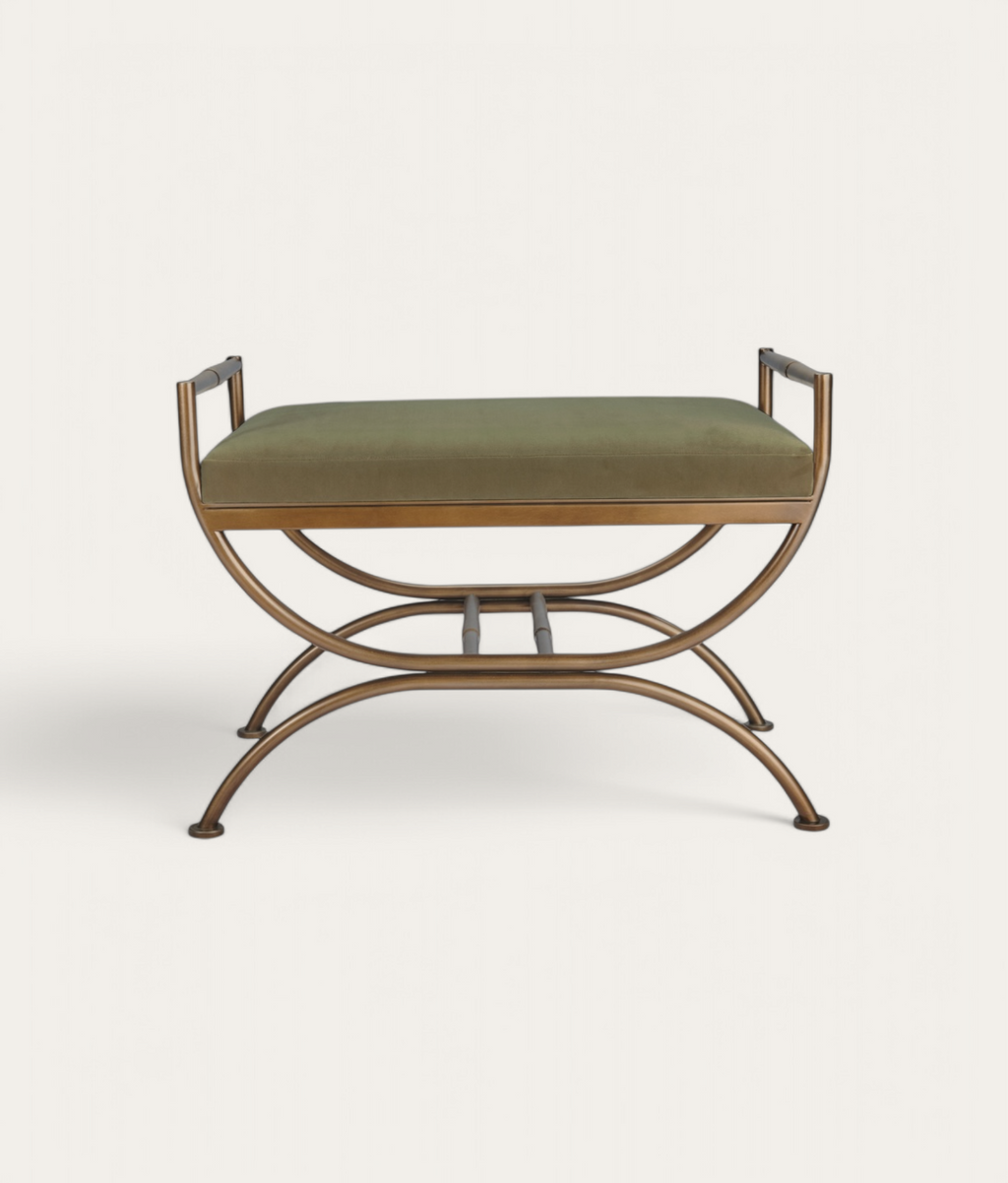 Ainsley Stool - Antique Brass - Military