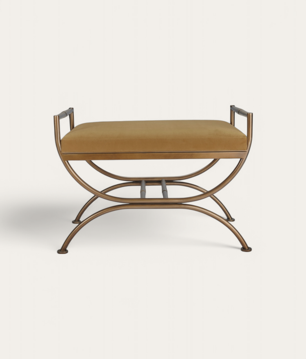 Ainsley Stool - Antique Brass - Umber