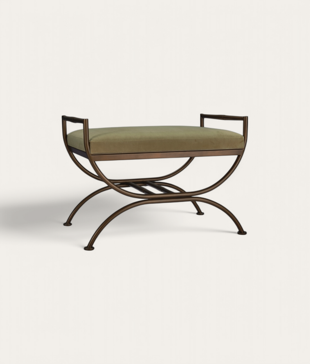 Ainsley Stool - Bronze - Military