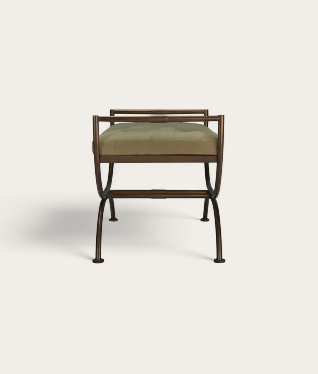 Ainsley Stool - Bronze - Military