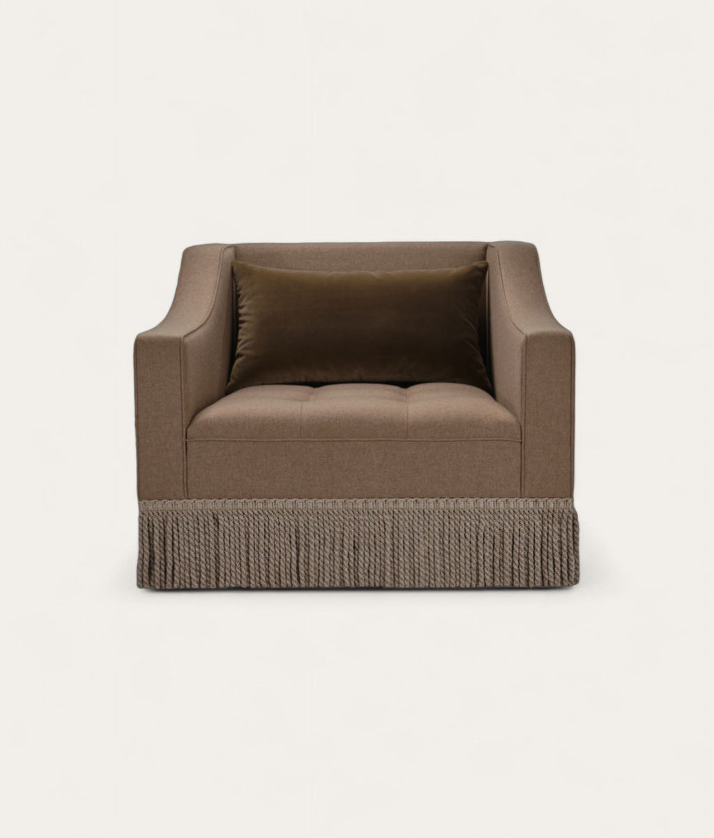 Brunel Armchair - Fringe - Clay