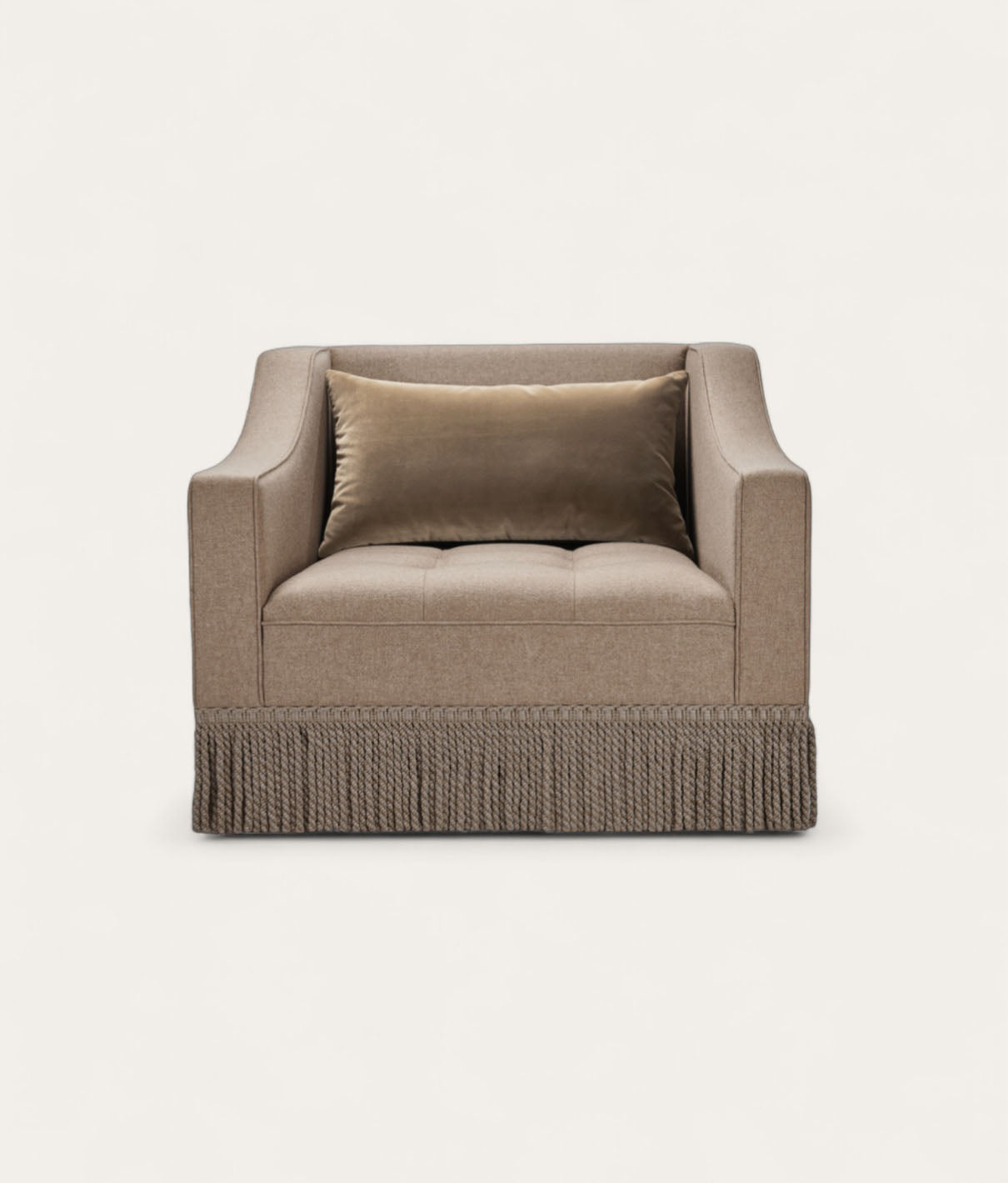 Brunel Armchair - Fringe - Stone