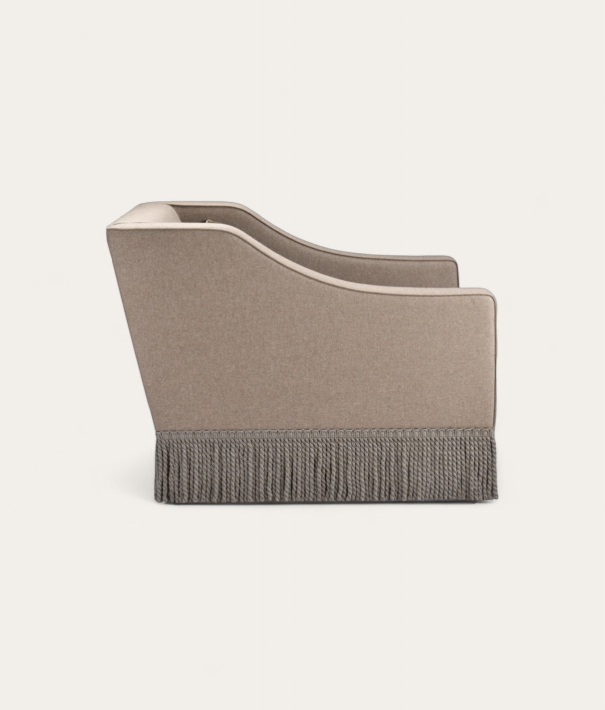 Brunel Armchair - Fringe - Stone