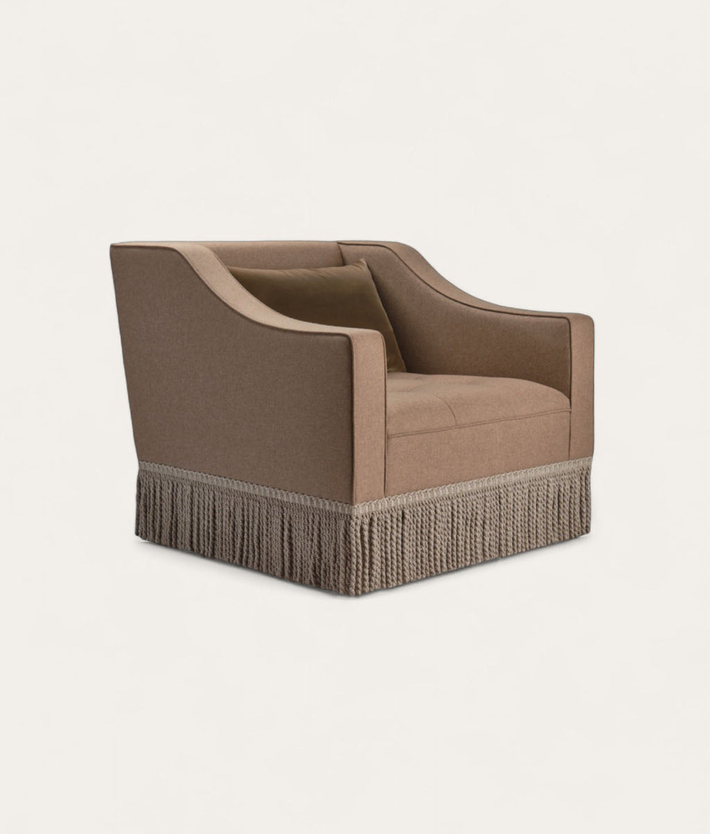 Brunel Armchair - Fringe - Clay