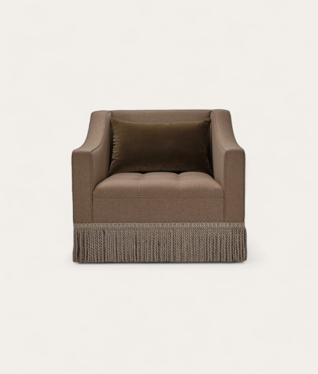 Brunel Armchair - Fringe - Clay