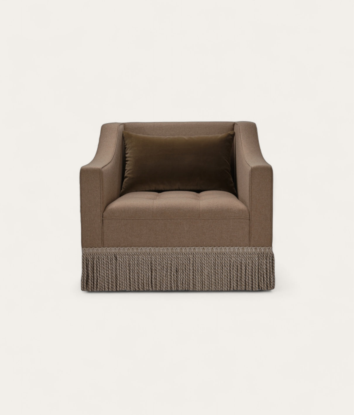 Brunel Armchair - Fringe - Clay