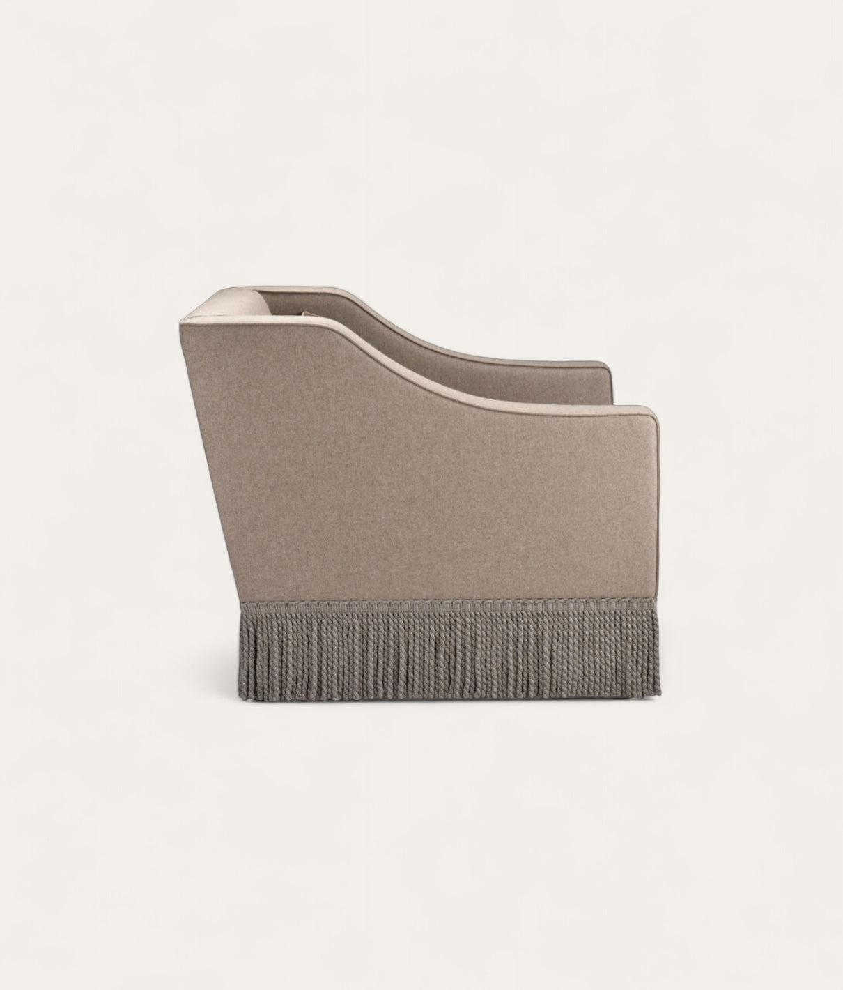 Brunel Armchair - Fringe - Stone