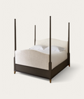 Claridge Four Poster Bed - Dark Oak - Ivory