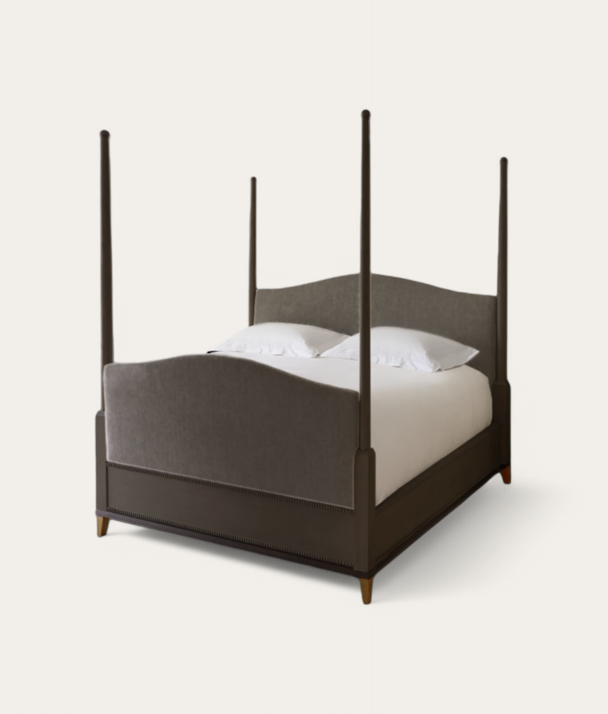 Claridge Four Poster Bed - Dark Oak - Slate