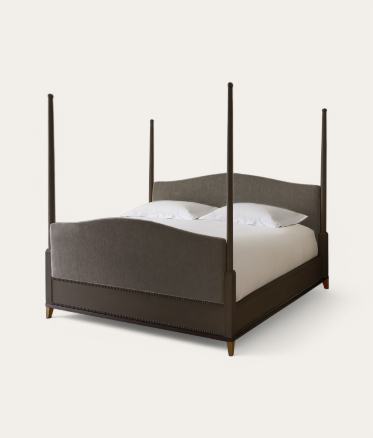 Claridge Four Poster Bed - Dark Oak - Slate