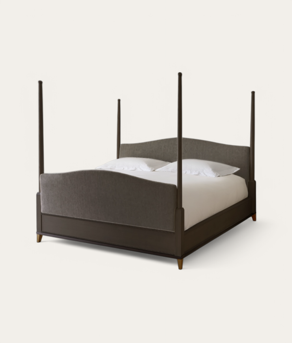 Claridge Four Poster Bed - Dark Oak - Slate