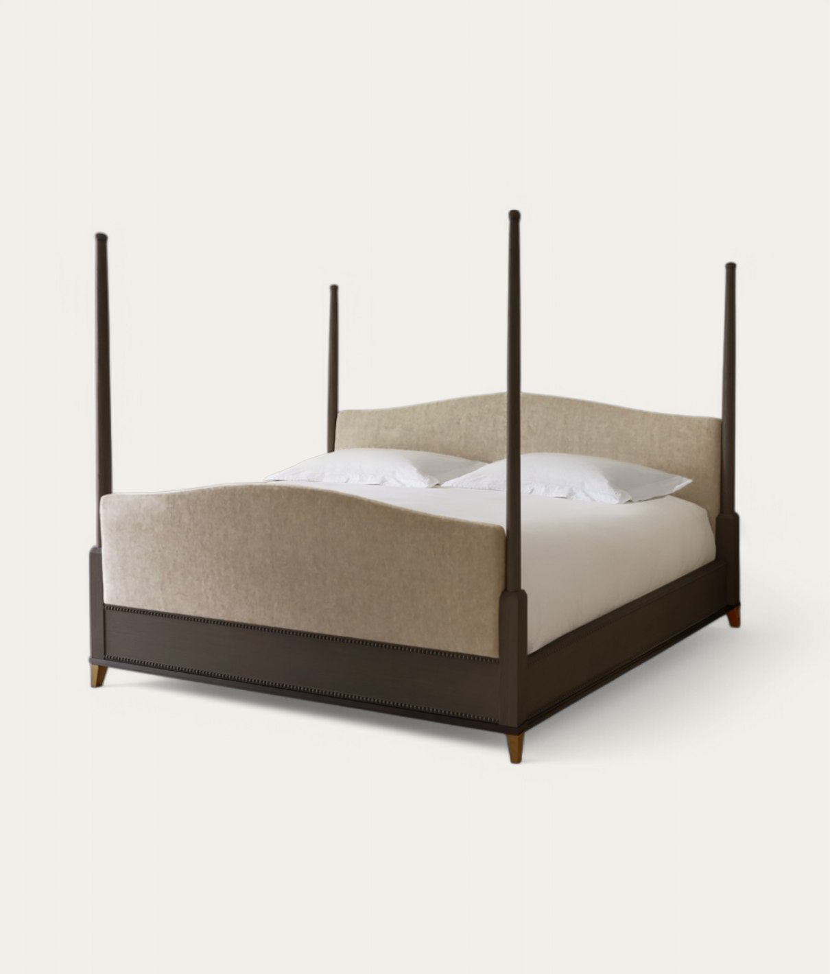 Claridge  Four Poster Bed - Dark Oak - Stone