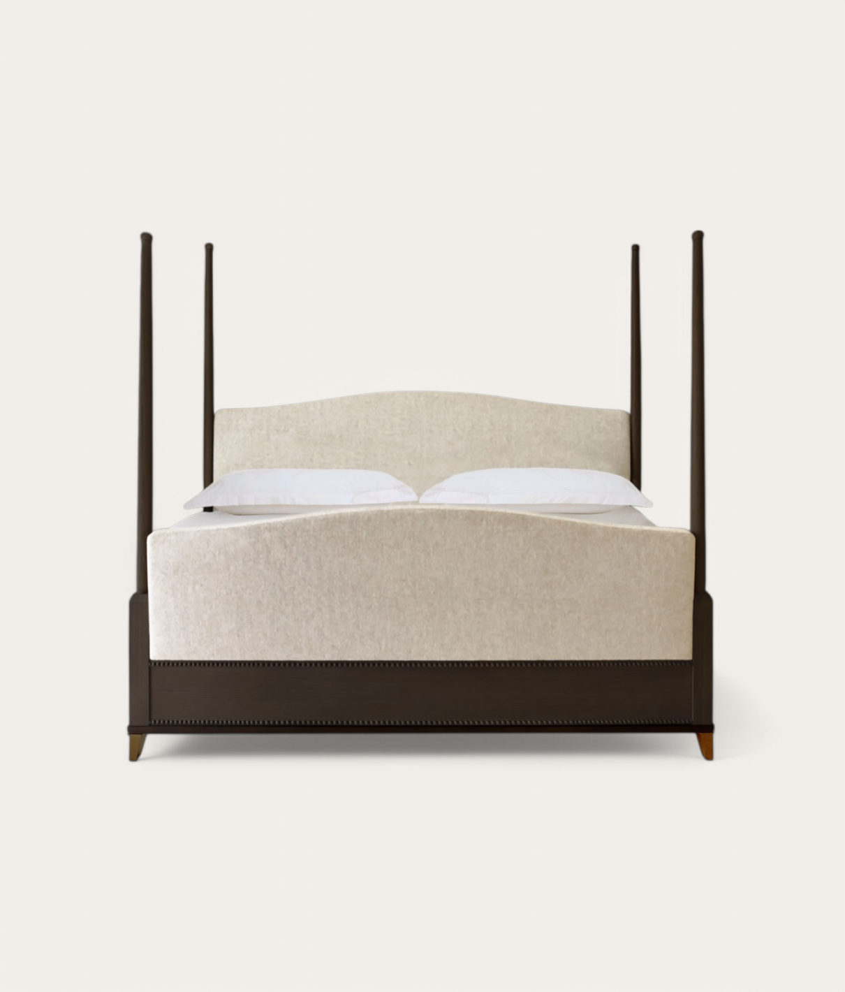 Claridge Four Poster Bed - Dark Oak - Ivory