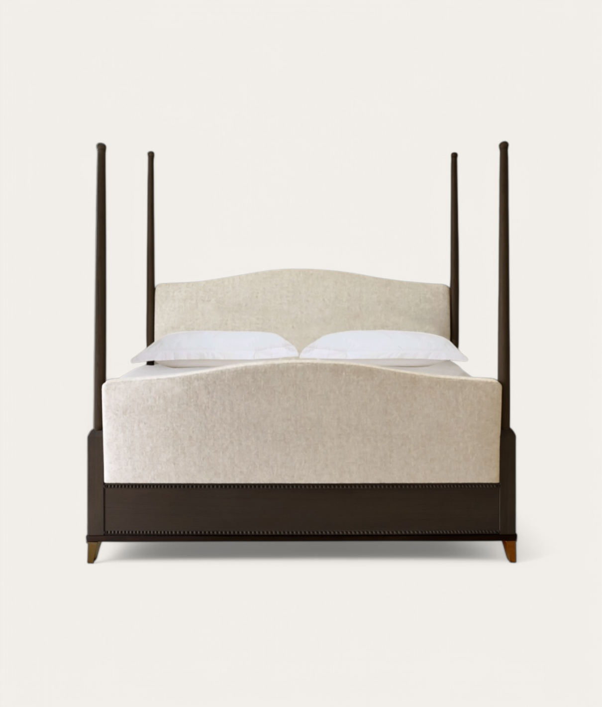 Claridge Four Poster Bed - Dark Oak - Ivory