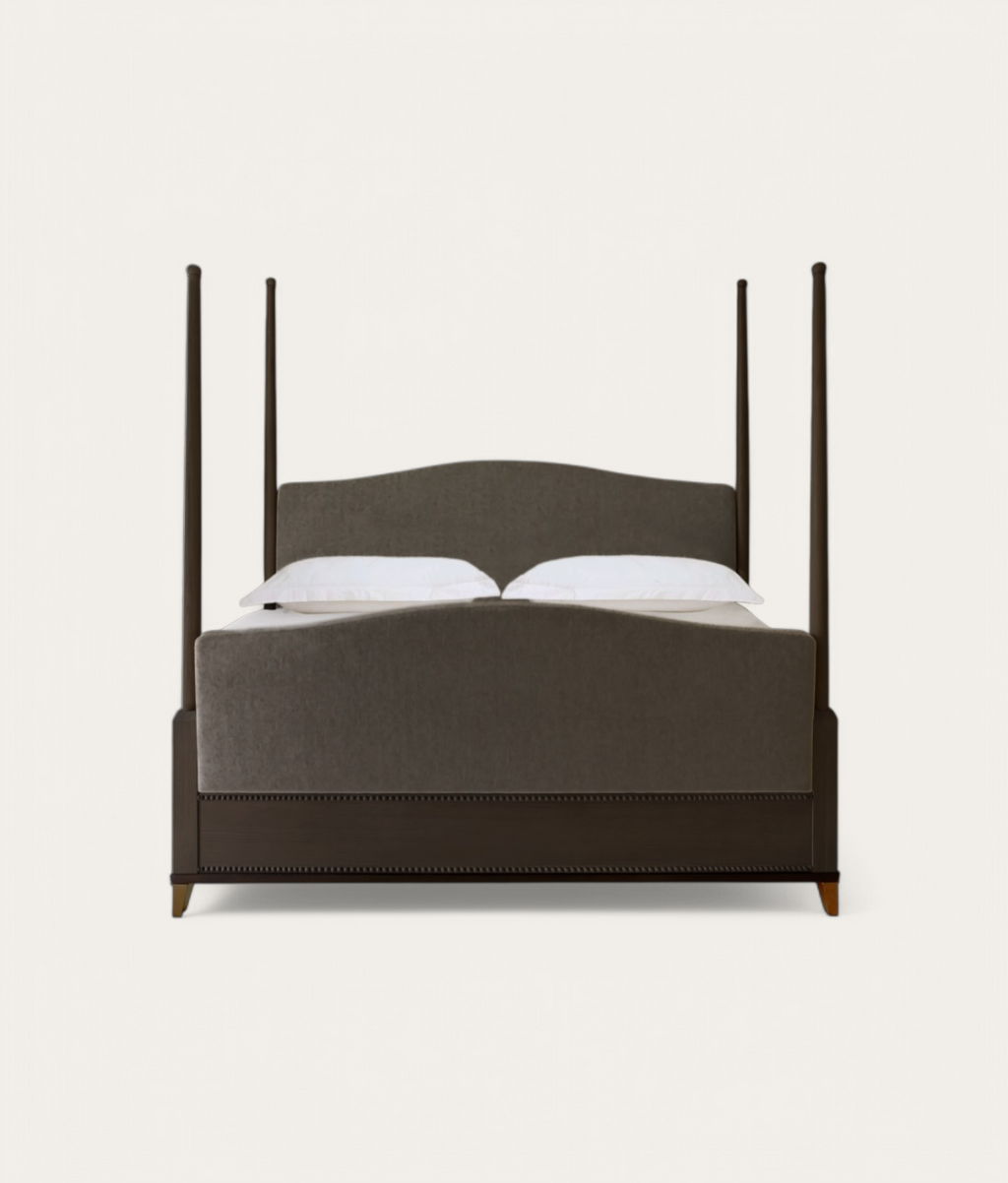 Claridge Four Poster Bed - Dark Oak - Slate