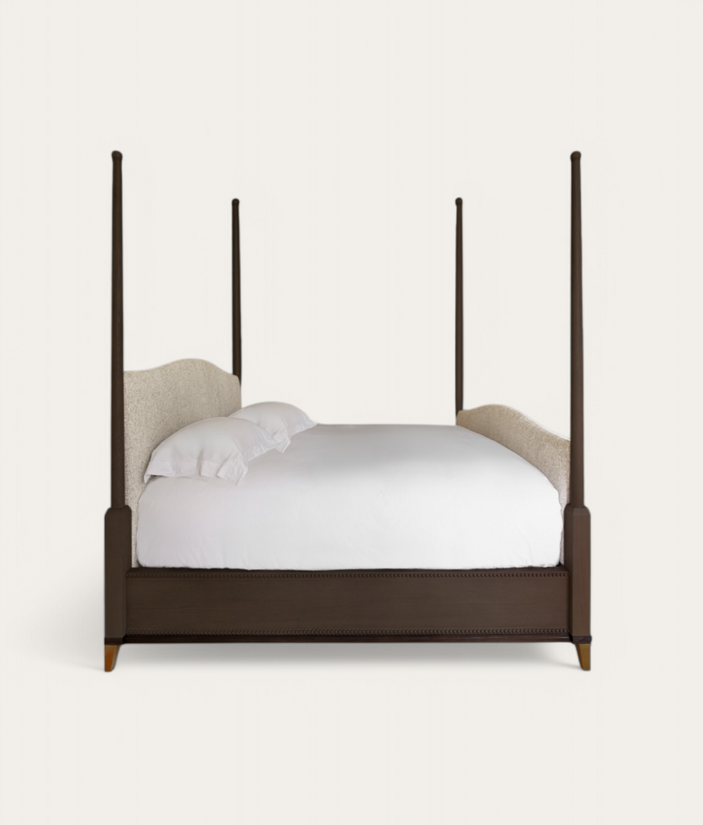 Claridge Four Poster Bed - Dark Oak - Natural