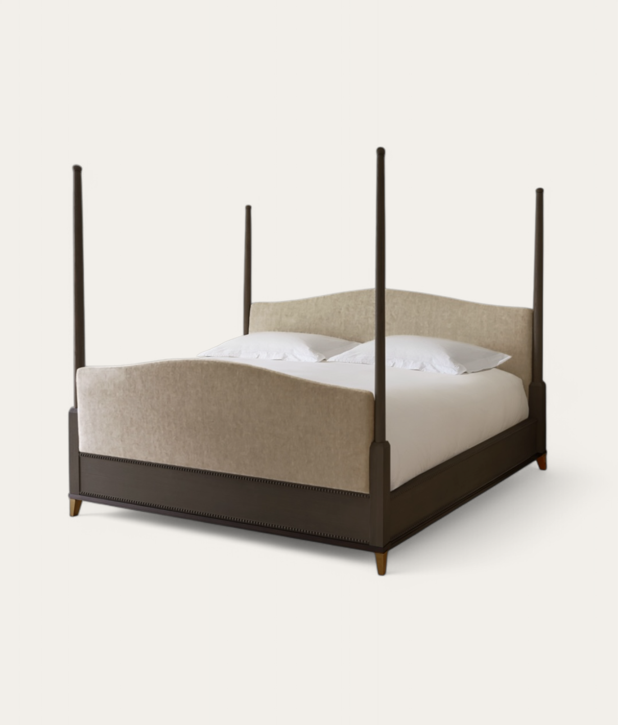 Claridge  Four Poster Bed - Dark Oak - Stone