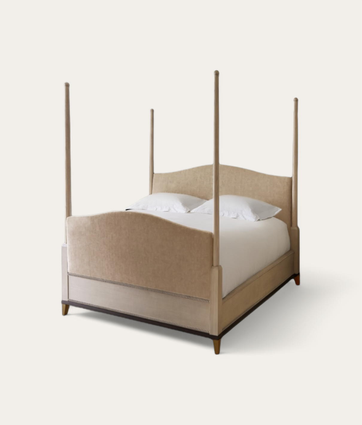 Claridge Four Poster Bed - Honey Oak - Camel