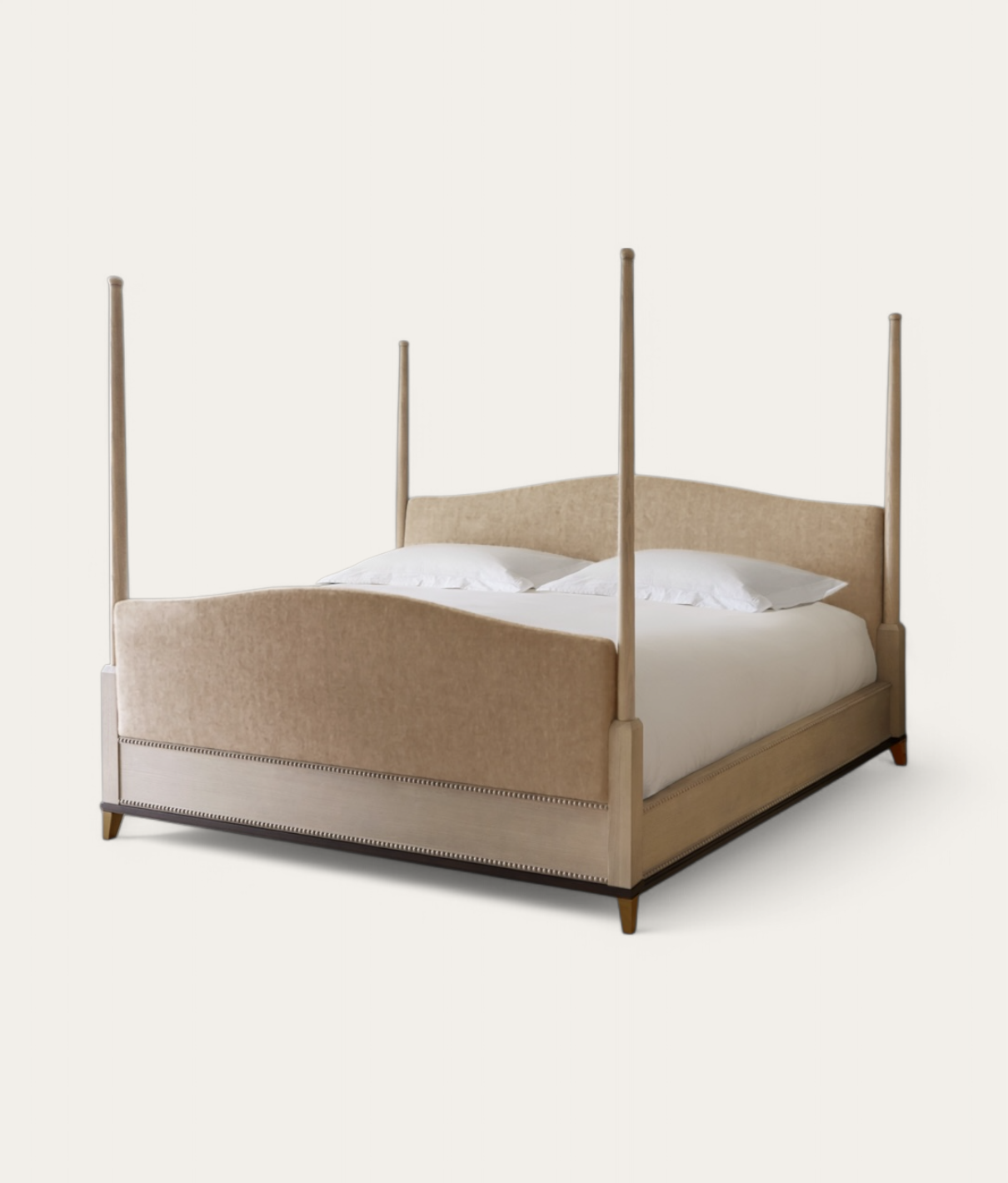 Claridge Four Poster Bed - Honey Oak - Camel