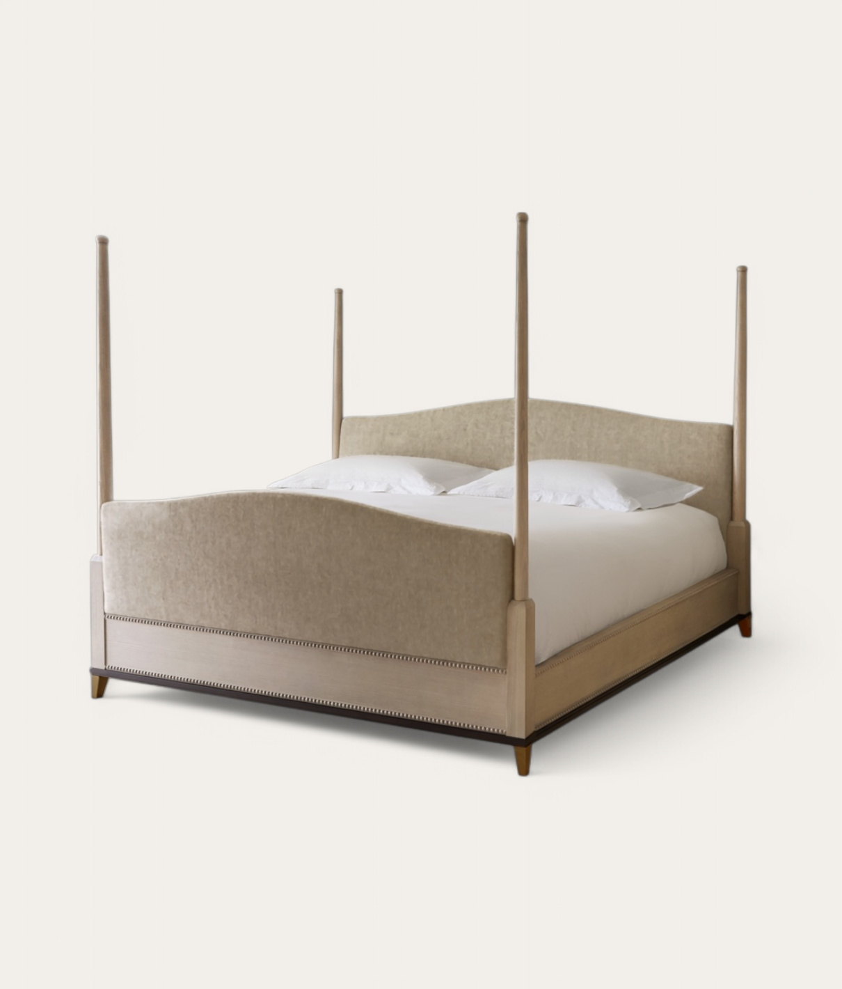 Claridge Four Poster Bed - Honey Oak - Stone