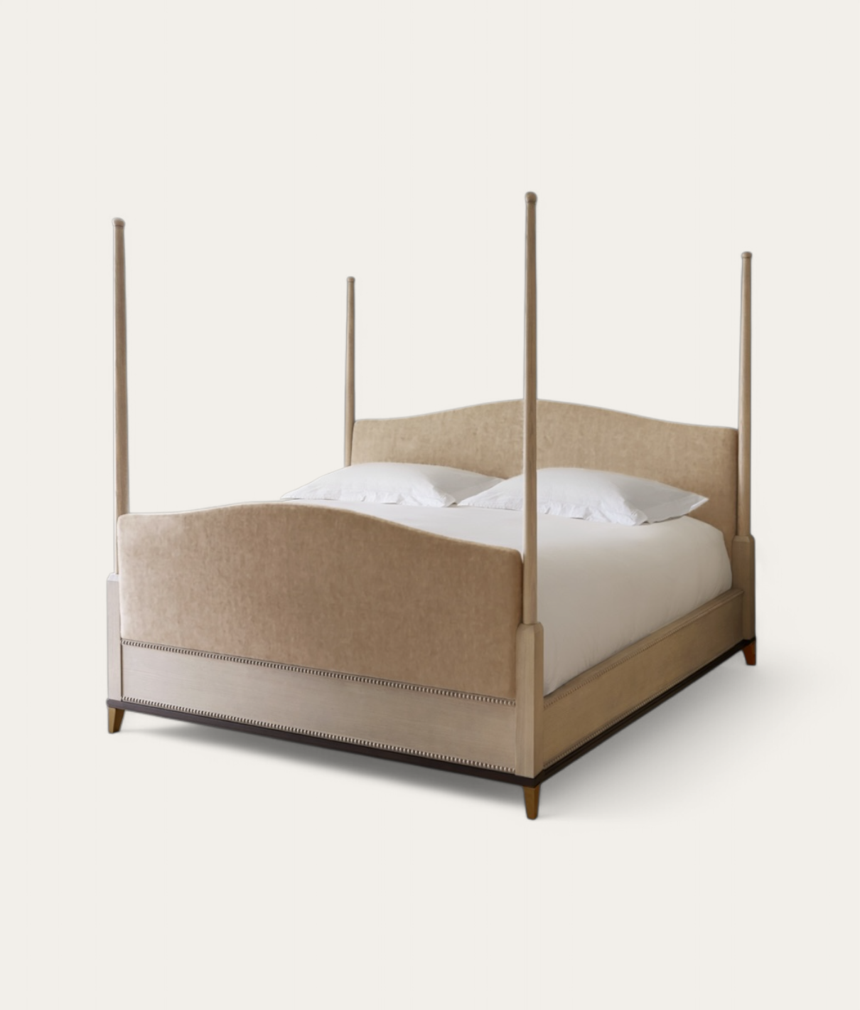 Claridge Four Poster Bed - Honey Oak - Camel