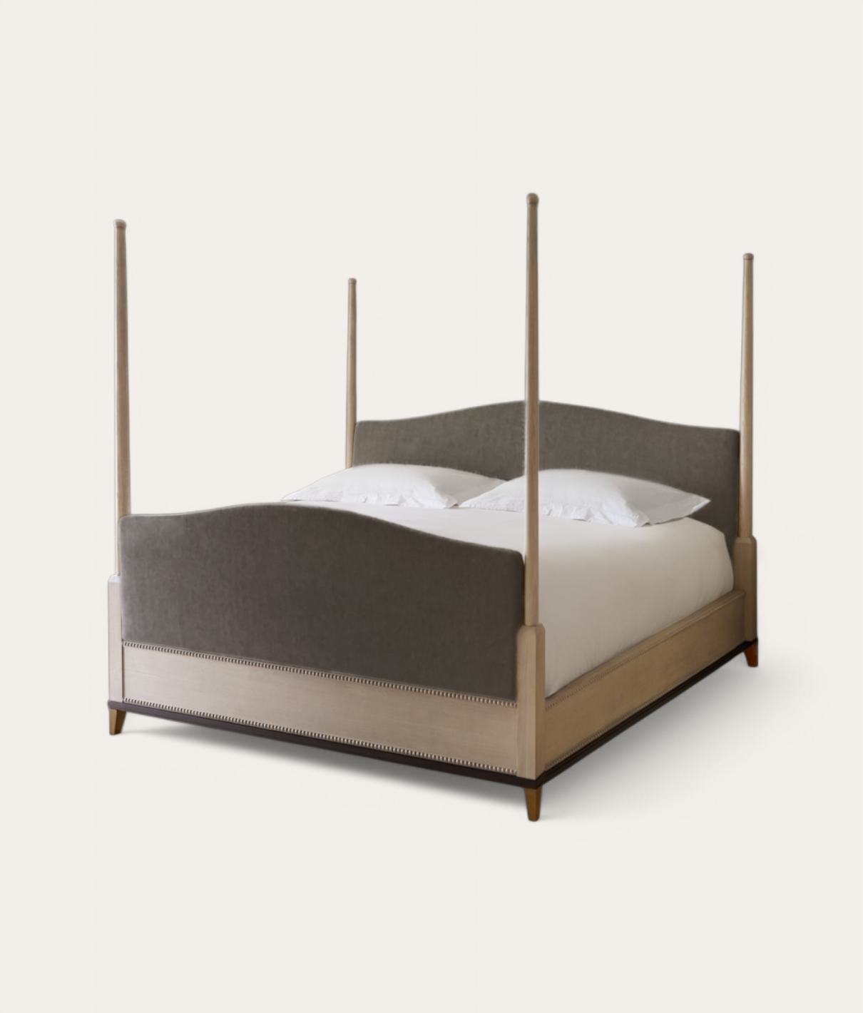 Claridge Four Poster Bed - Honey Oak - Slate