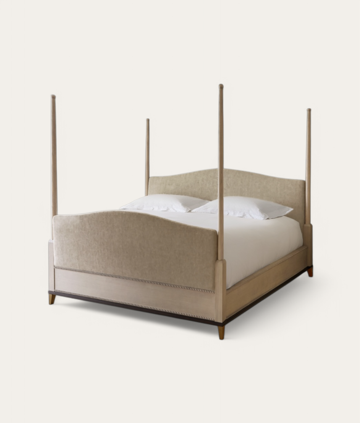 Claridge Four Poster Bed - Honey Oak - Stone