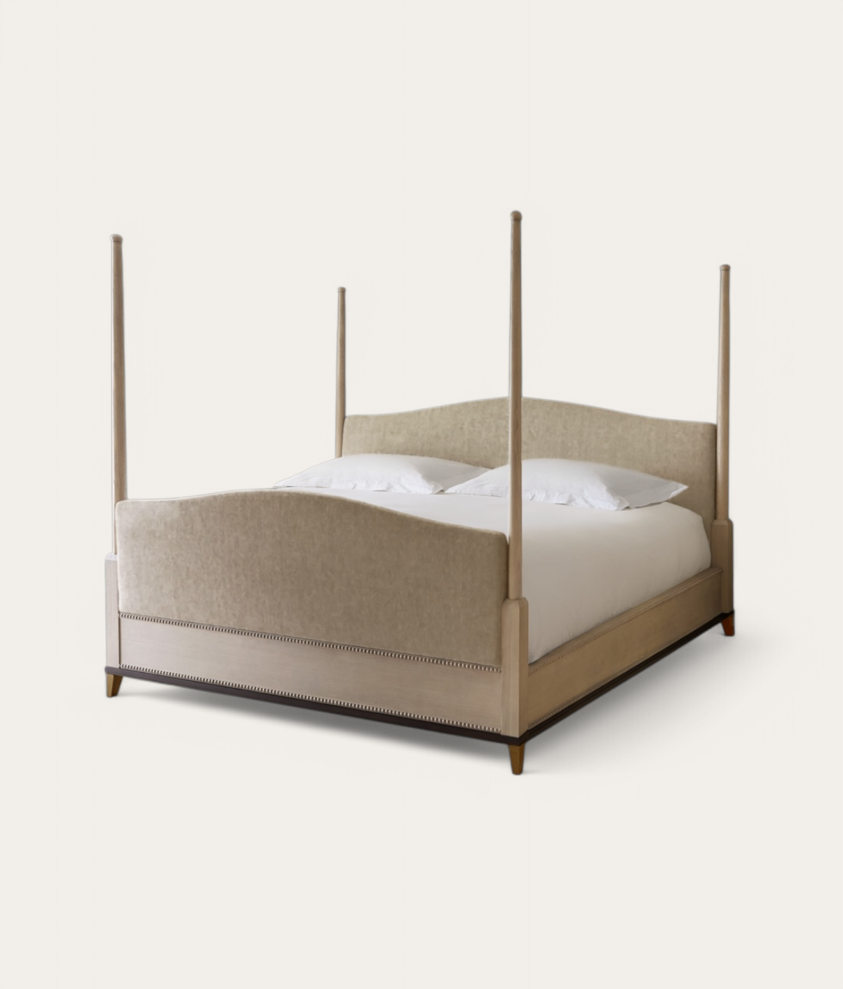 Claridge Four Poster Bed - Honey Oak - Stone