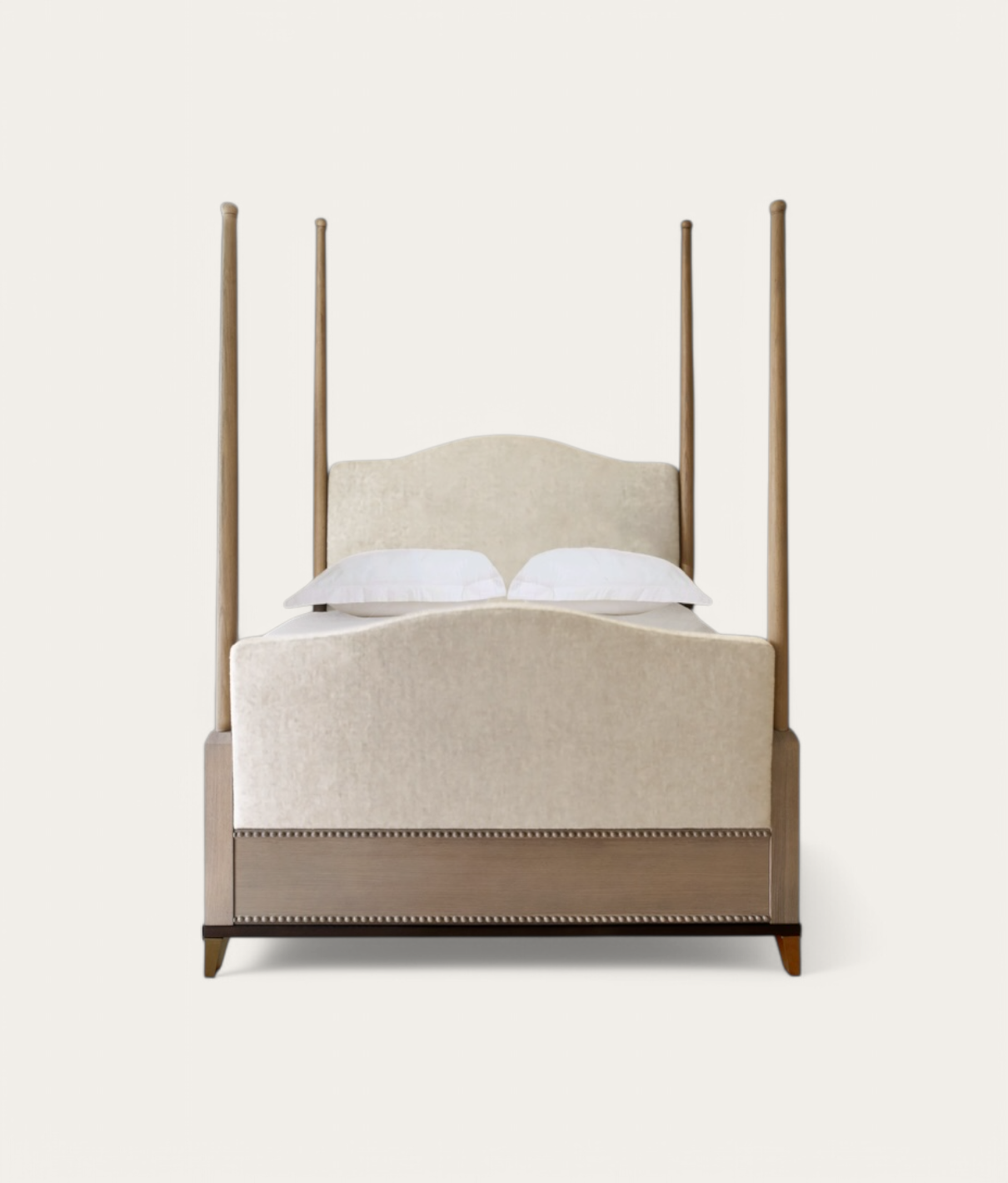 Claridge Four Poster Bed - Honey Oak - Ivory