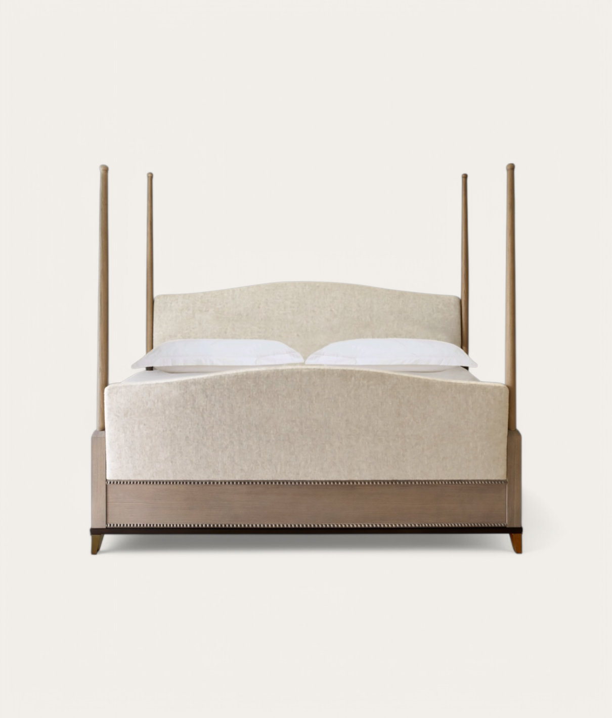Claridge Four Poster Bed - Honey Oak - Ivory
