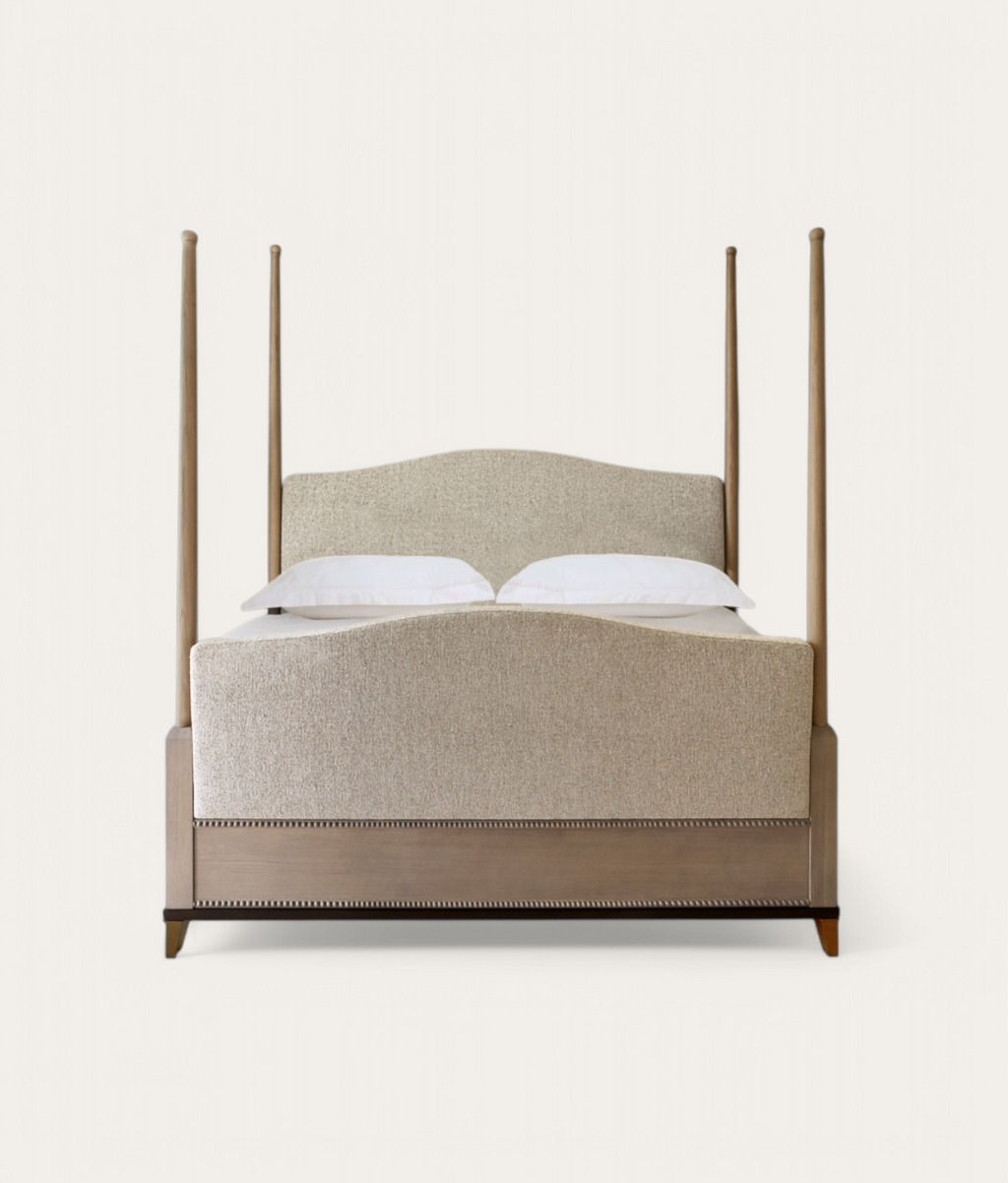 Claridge Four Poster Bed - Honey Oak - Natural