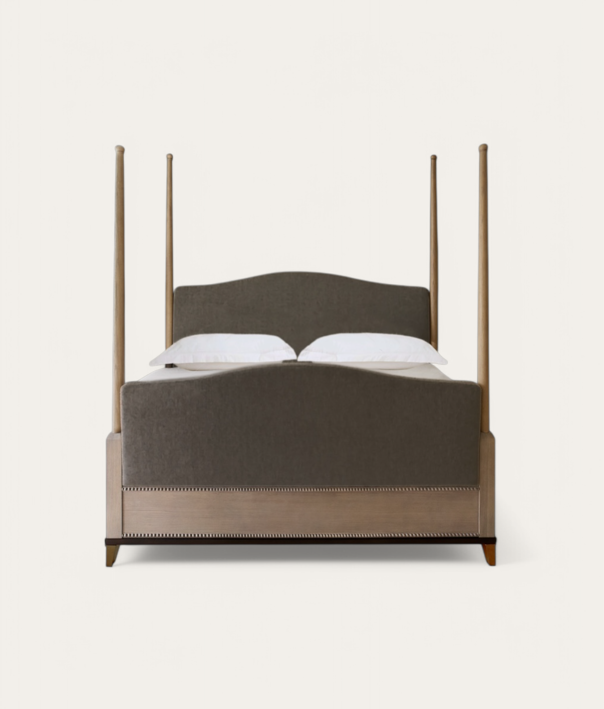 Claridge Four Poster Bed - Honey Oak - Slate