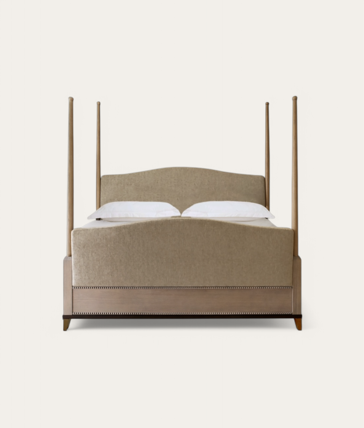 Claridge Four Poster Bed - Honey Oak - Stone