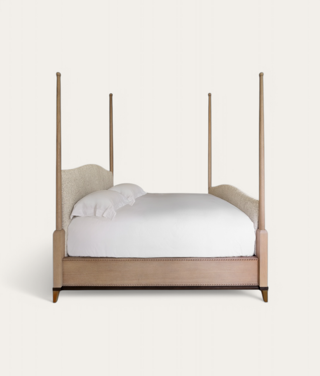 Claridge Four Poster Bed - Honey Oak - Natural