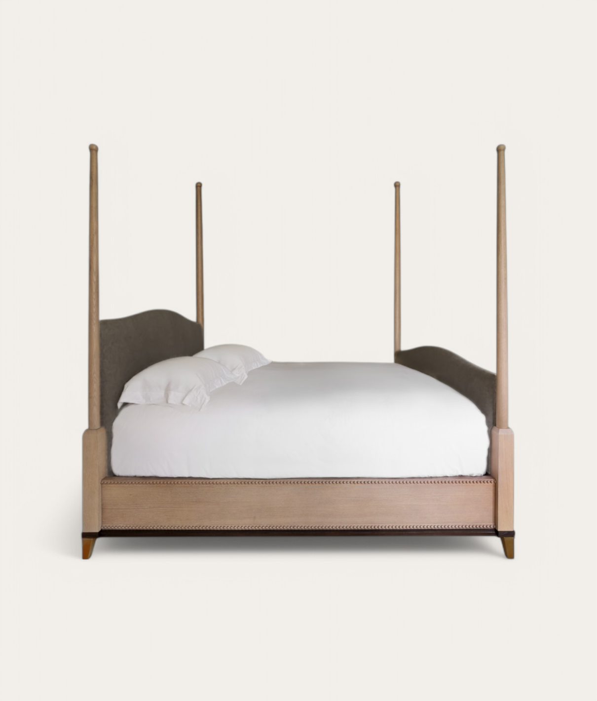 Claridge Four Poster Bed - Honey Oak - Slate