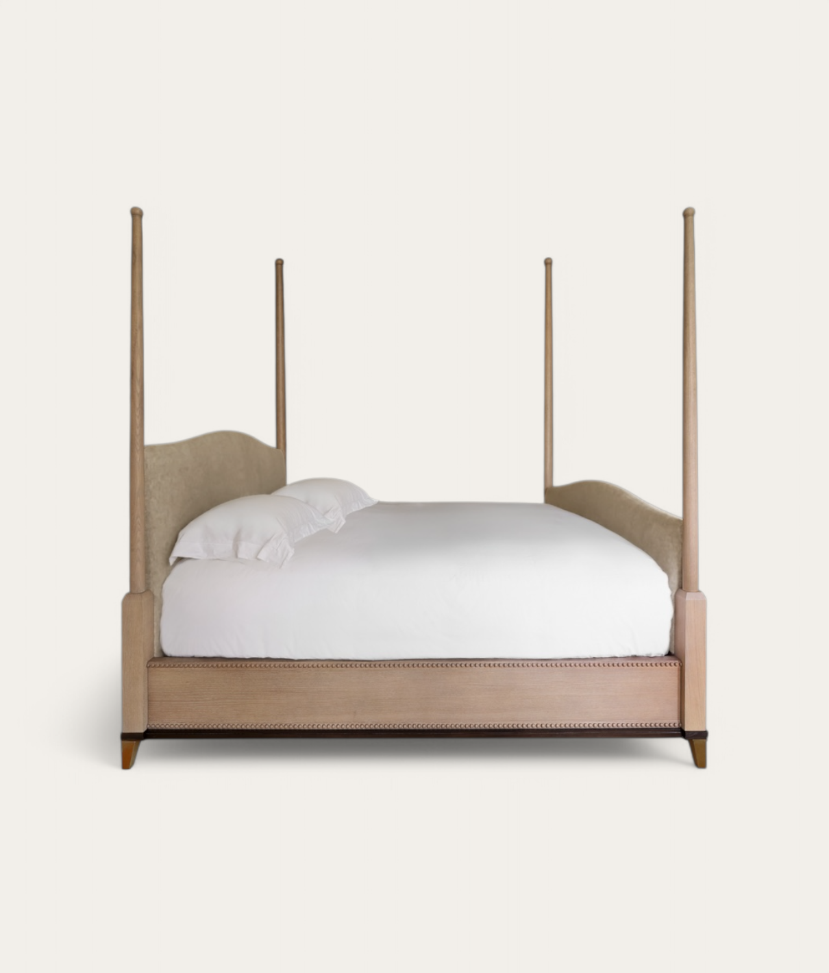 Claridge Four Poster Bed - Honey Oak - Stone