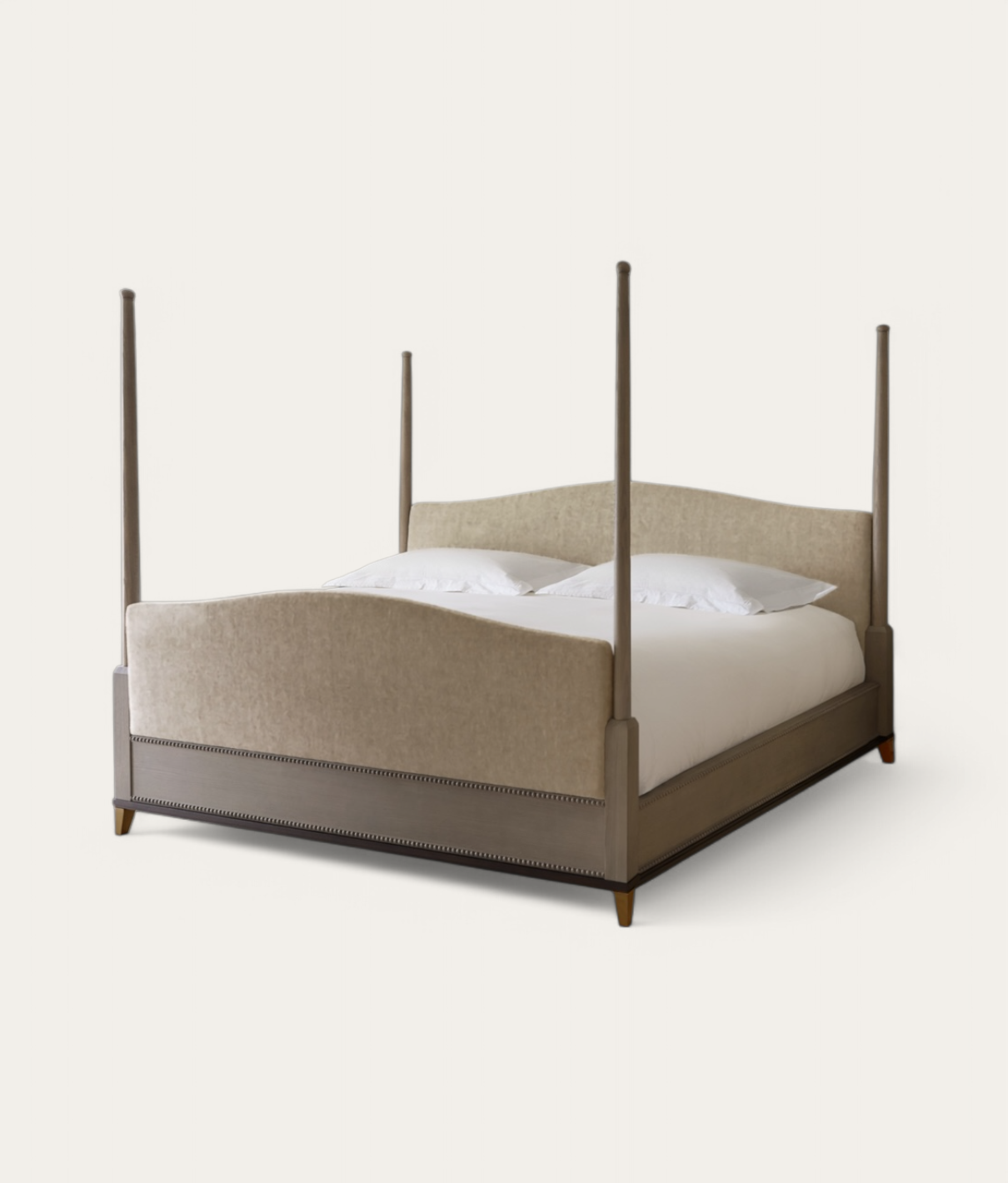 Claridge Four Poster Bed - Mid Oak - Stone