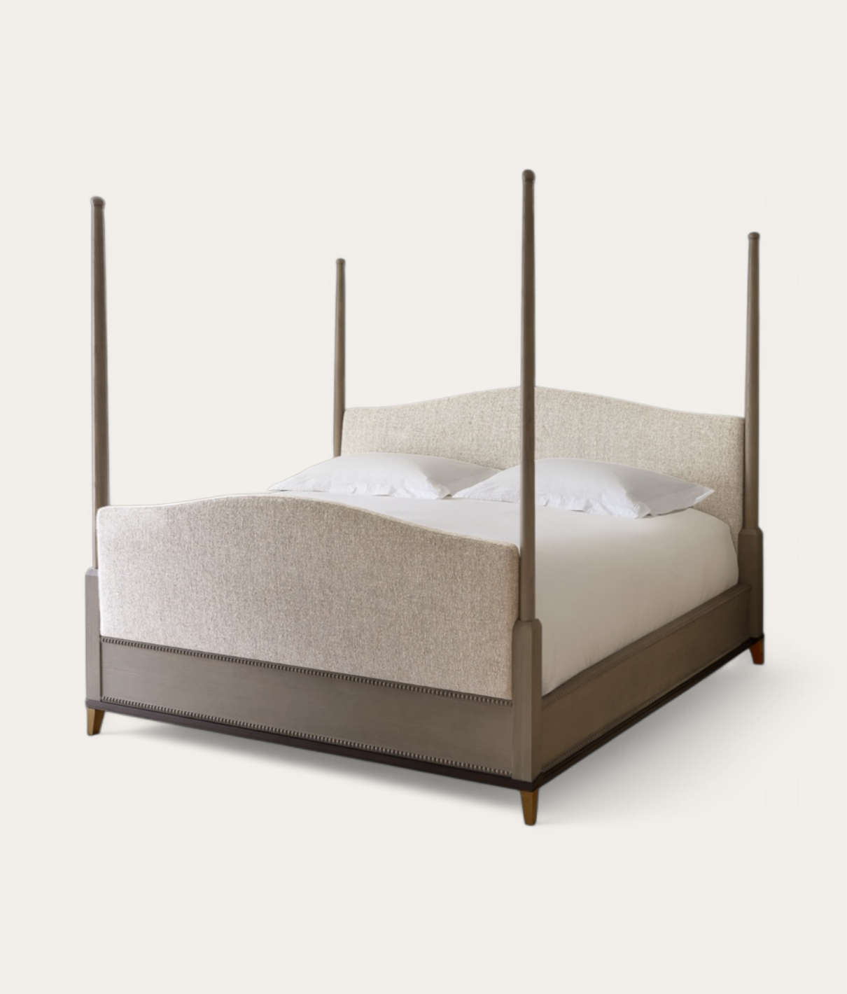 Claridge Four Poster Bed - Mid Oak - Natural