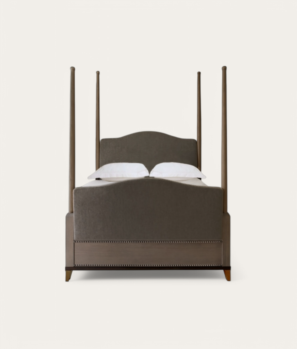 Claridge Four Poster Bed - Mid Oak - Slate