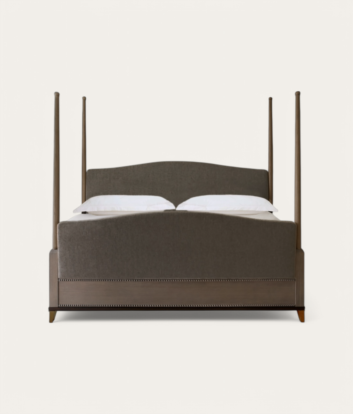 Claridge Four Poster Bed - Mid Oak - Slate