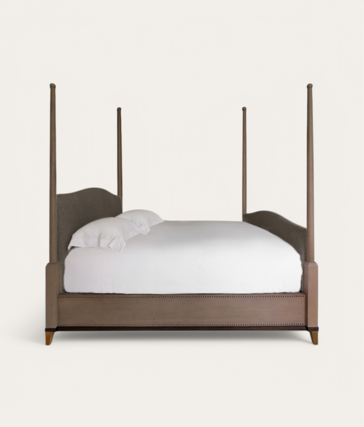 Claridge Four Poster Bed - Mid Oak - Slate