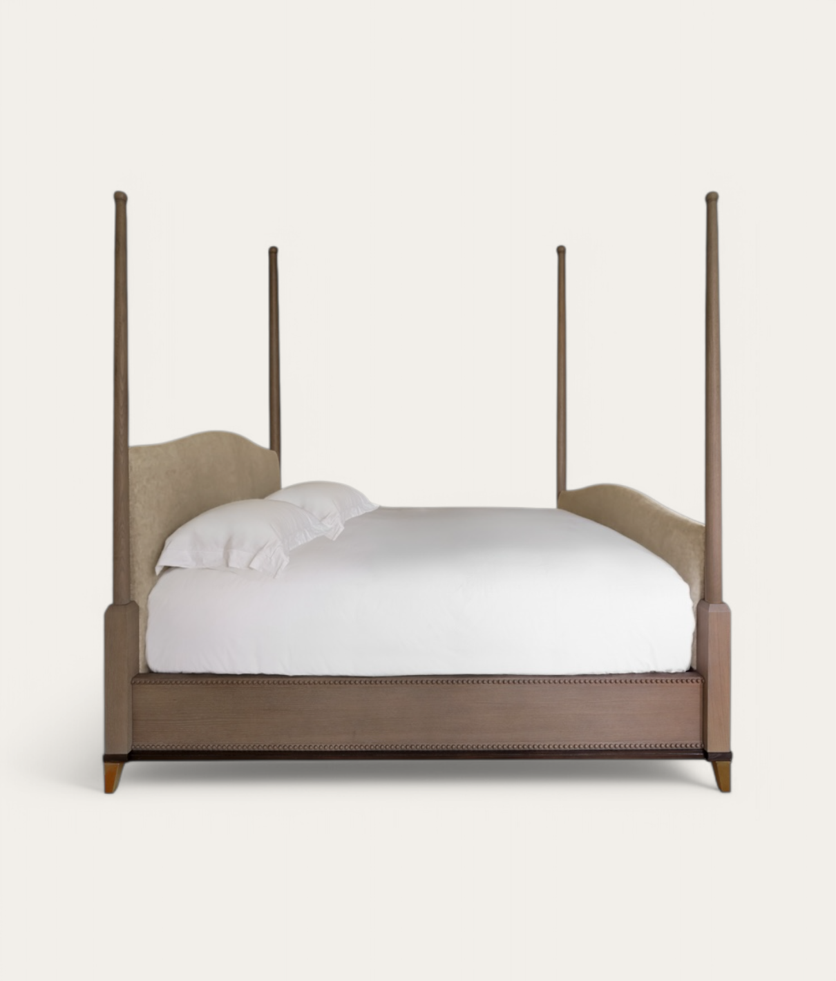 Claridge Four Poster Bed - Mid Oak - Stone