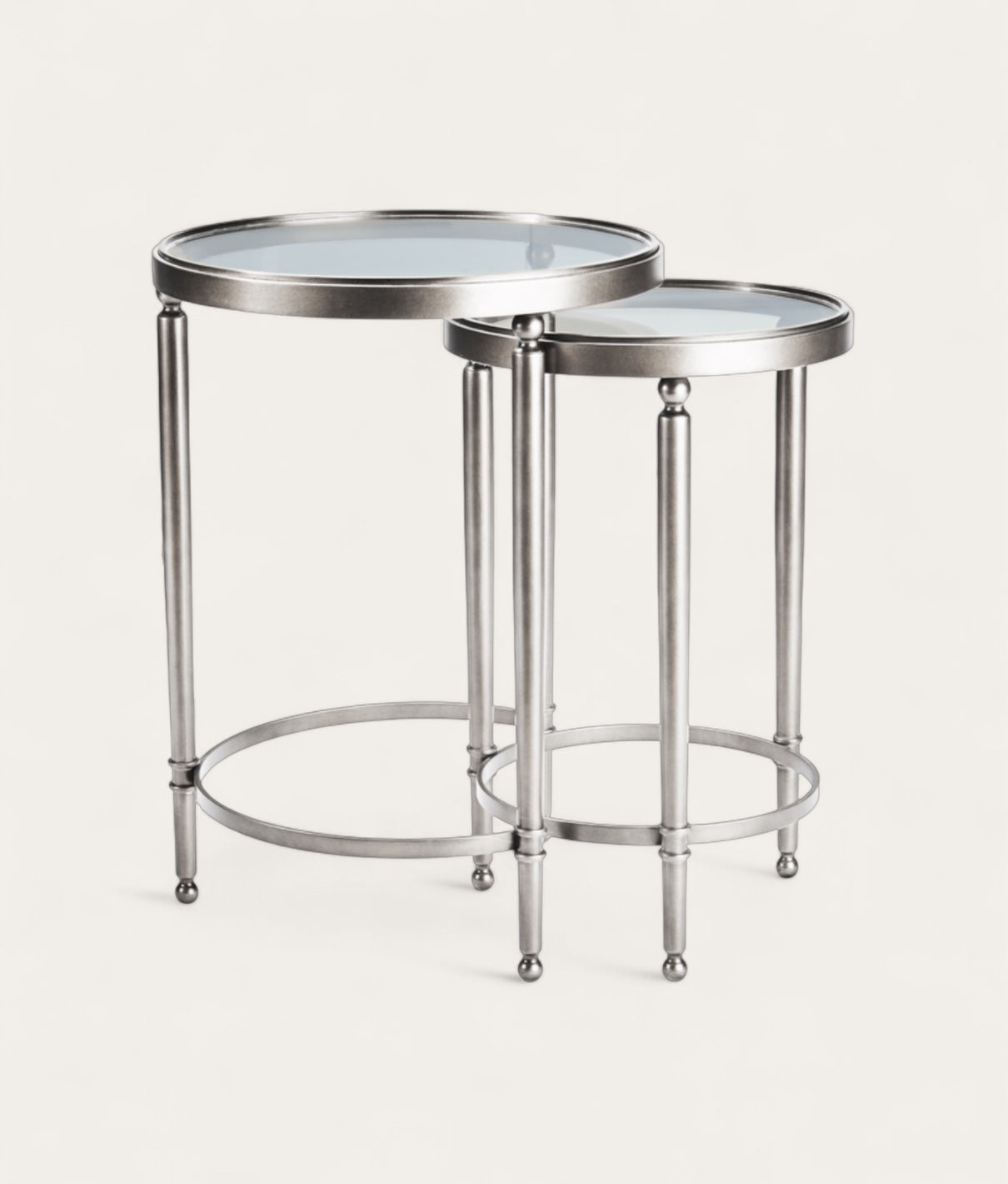 Claude Side Table Nest - Polished Chrome