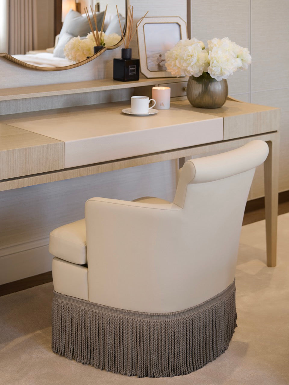 Apsley Dressing Table Chair - Stone