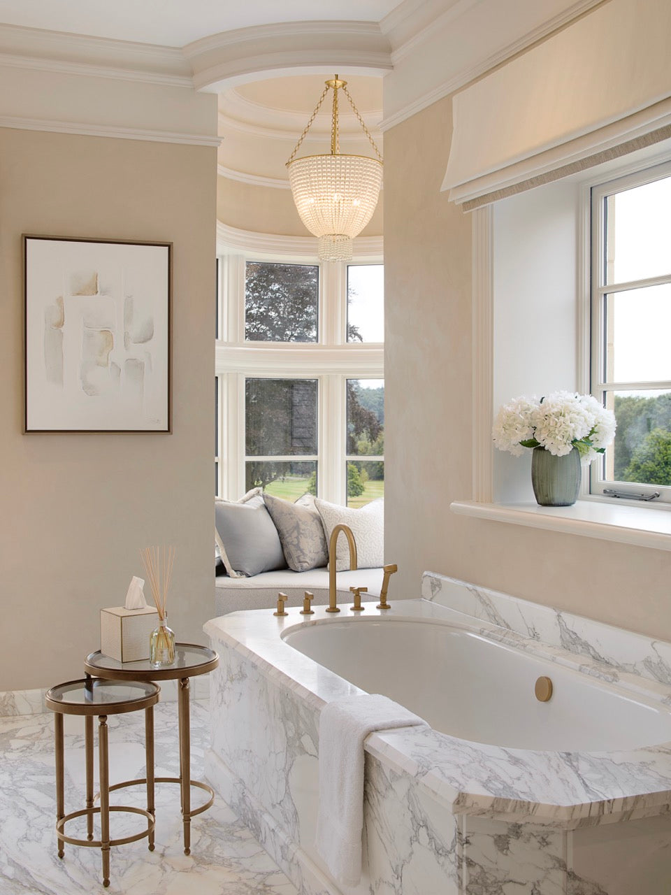 Claude Side Table Nest - Antique Brass