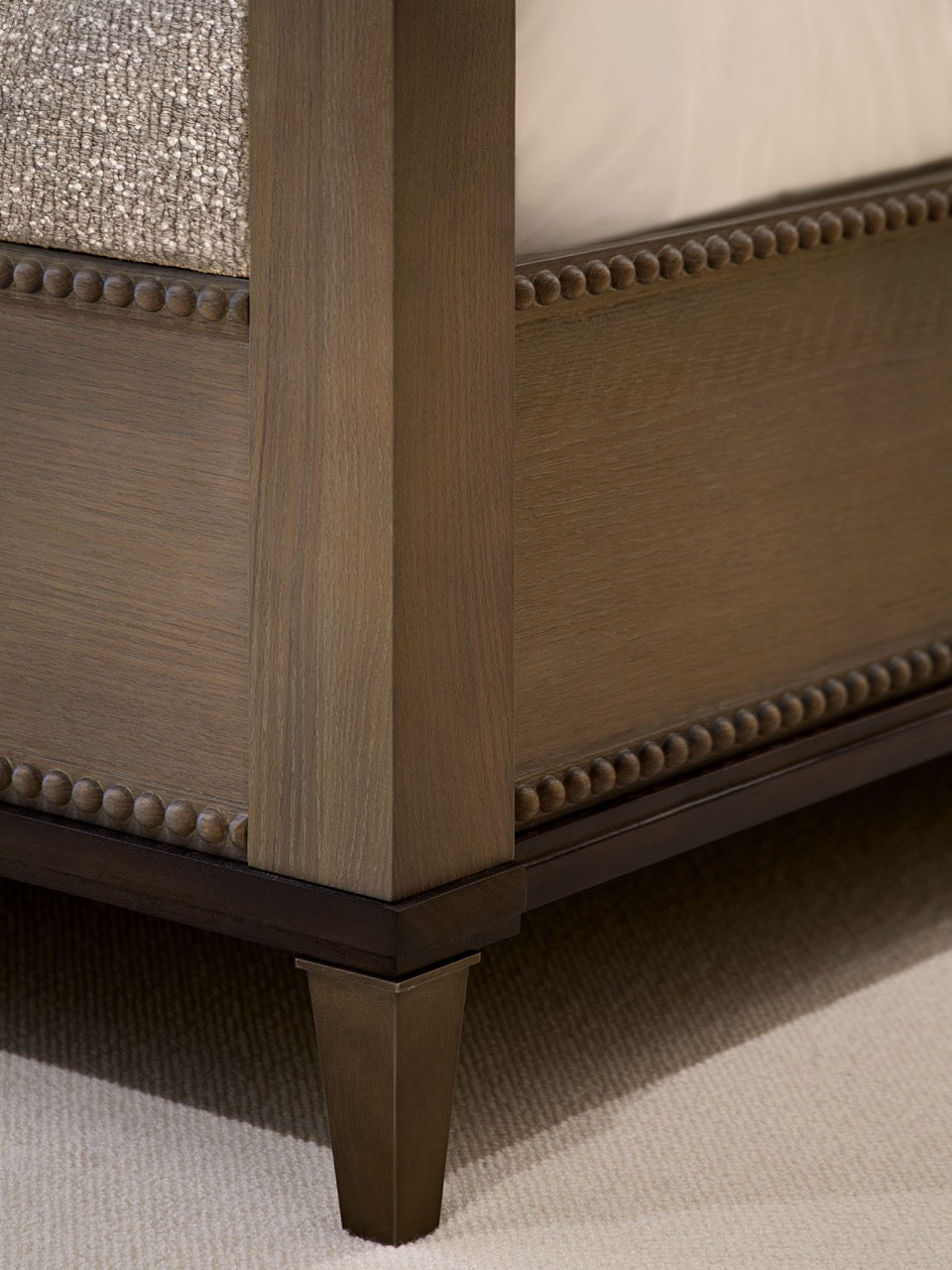 Claridge Four Poster Bed - Dark Oak - Camel