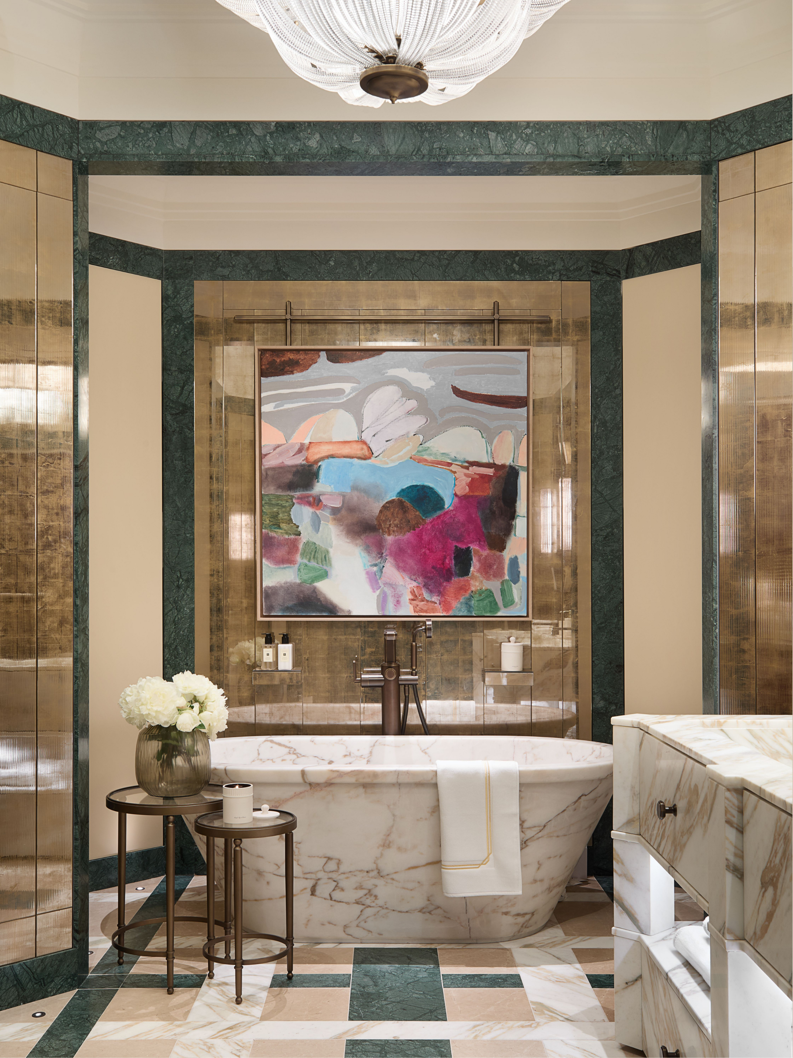 Claude Side Table Nest - Antique Brass